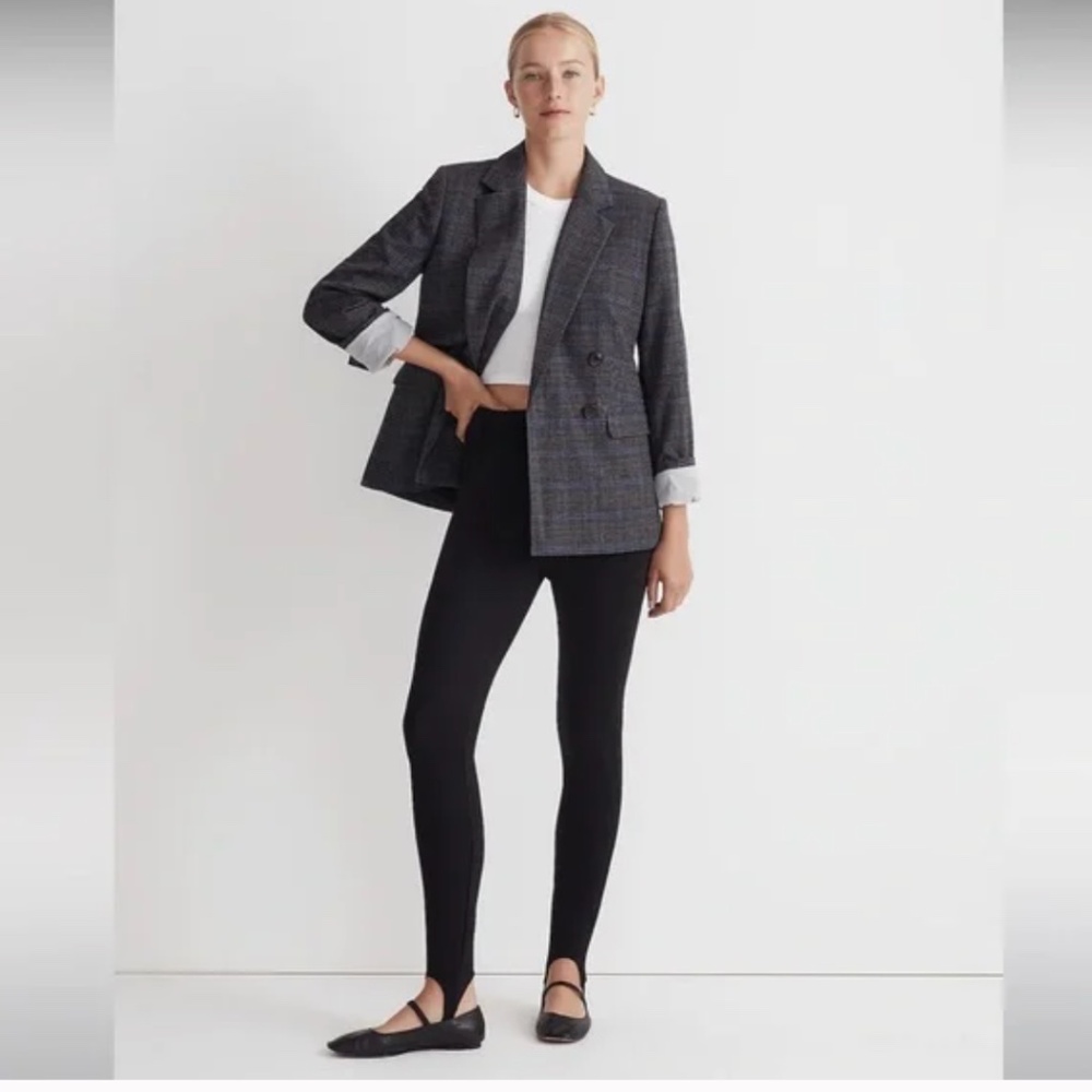 Madewell Black High-Rise Stirrup Leggings